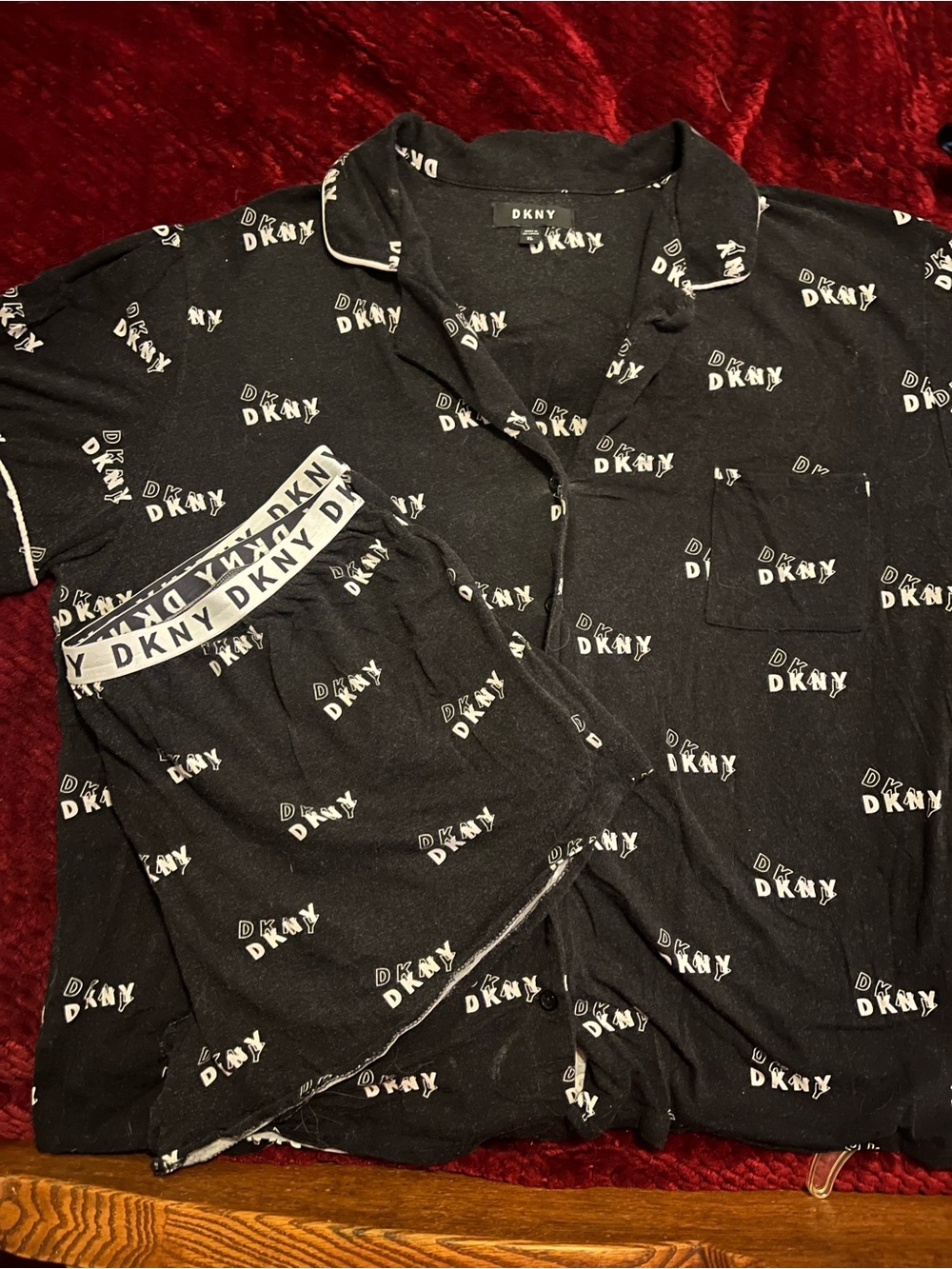 DKNY Black Logo Lounge Pajama Set